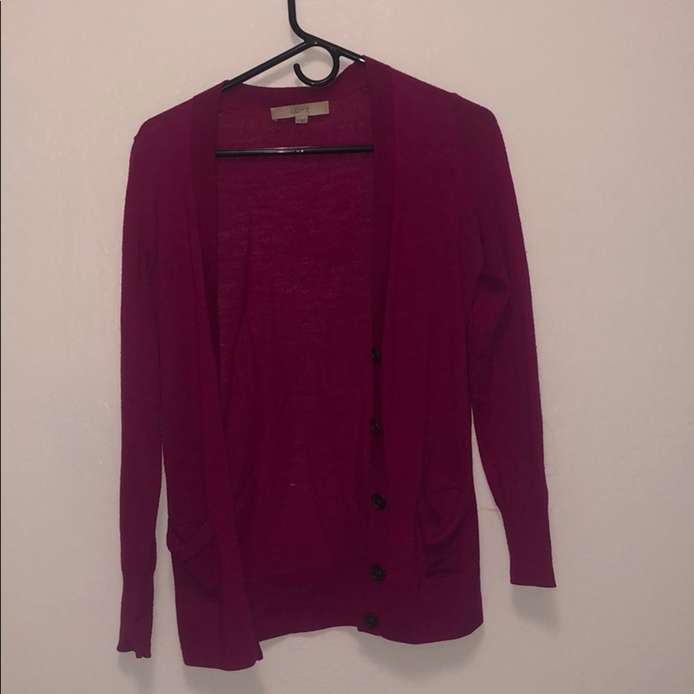 Magenta Loft cardigan size small